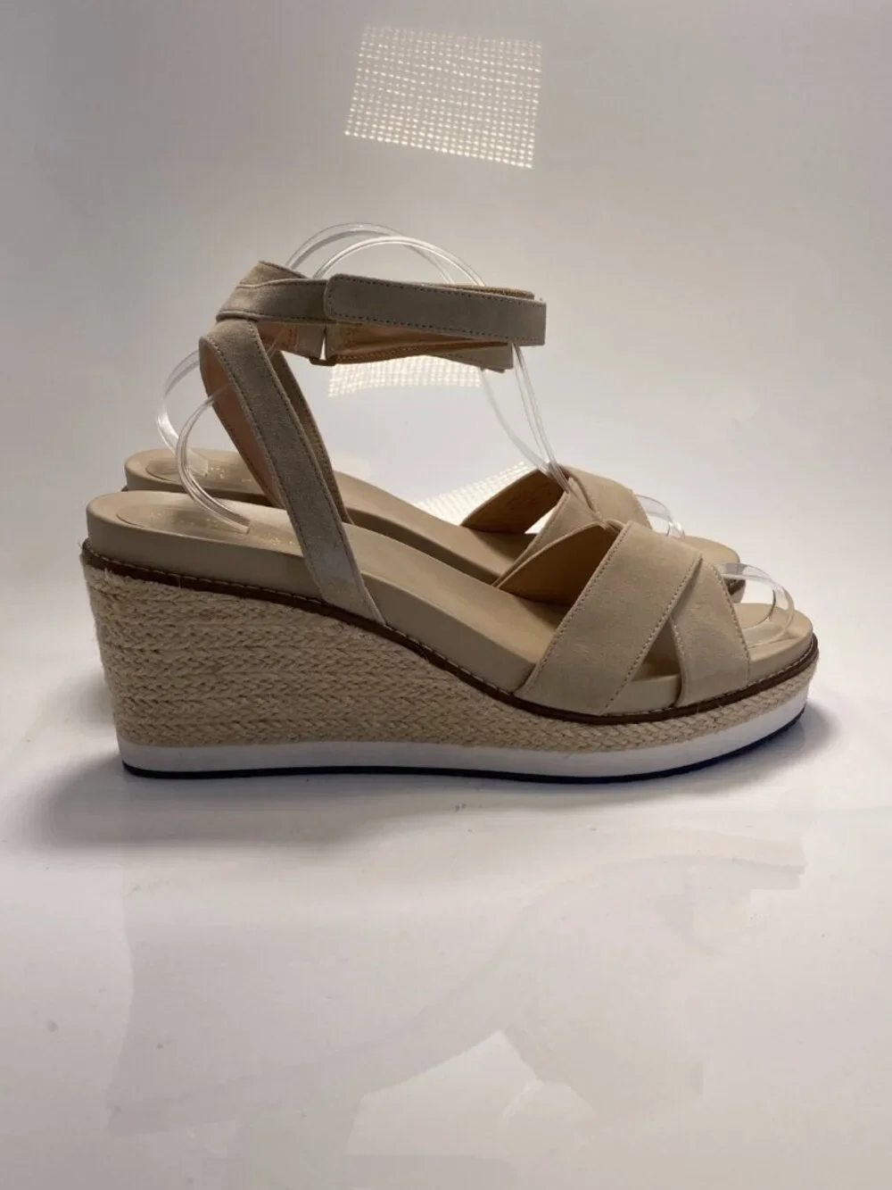 Cole Haan Women's CloudFeel Espadrille Sesame Wedge Sandals Sz 11